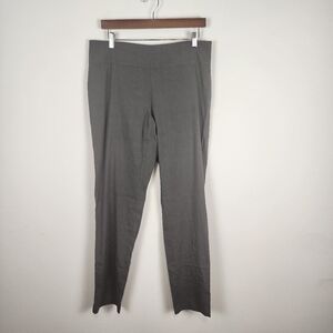Eileen Fisher Linen Blend Side Zip Gray Straight Leg Pants Women's Size Medium